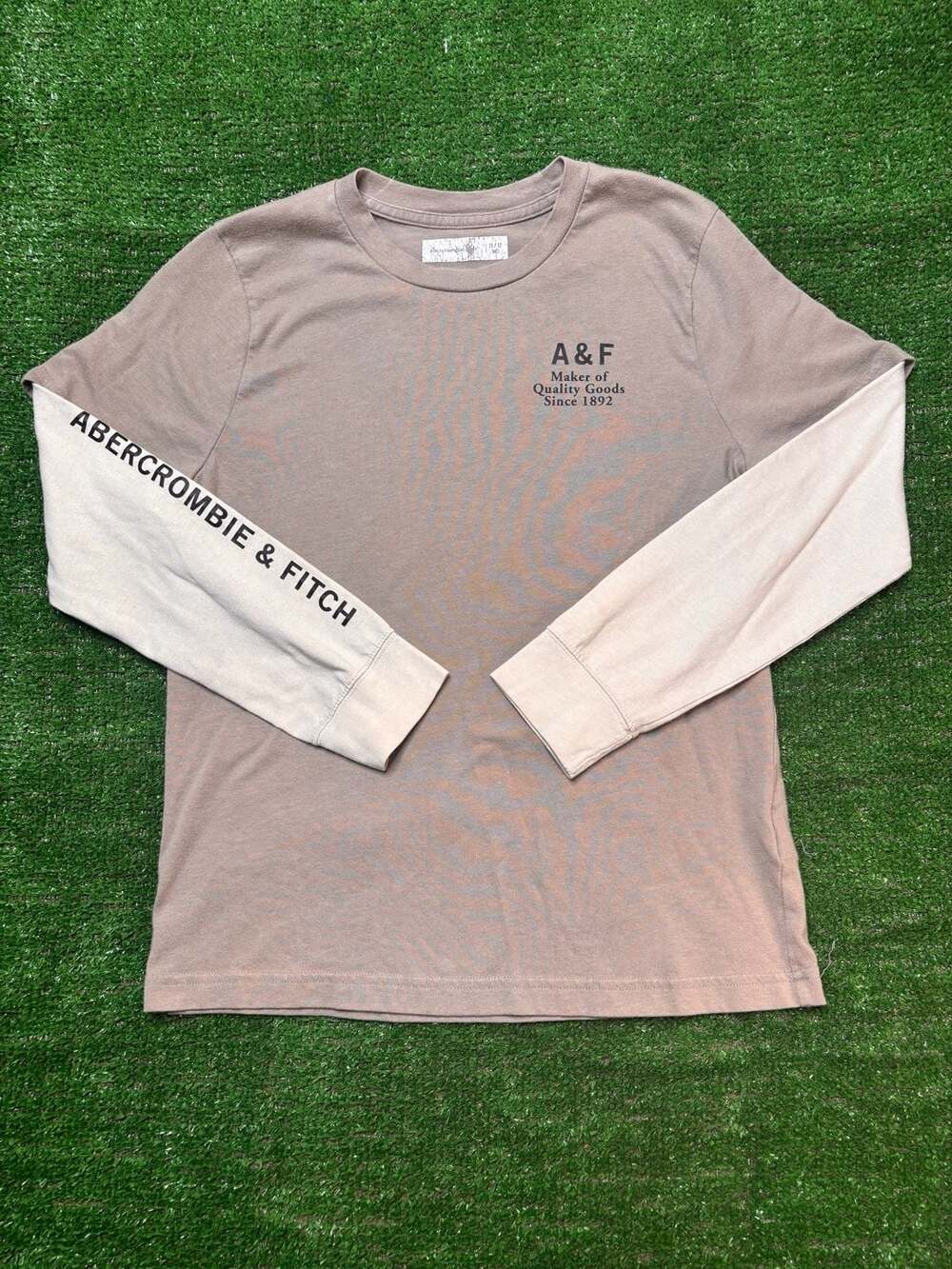 Abercrombie Kids Long Sleeve Graphic Layered Look T-Shirt Size 11/12